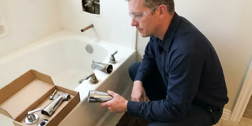 GLV Plumbing technician providing toilet bowl replacement in Bridgeport