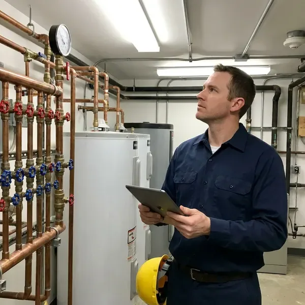 GLV Plumbing technician providing commercial plumbing in Meriden, CT