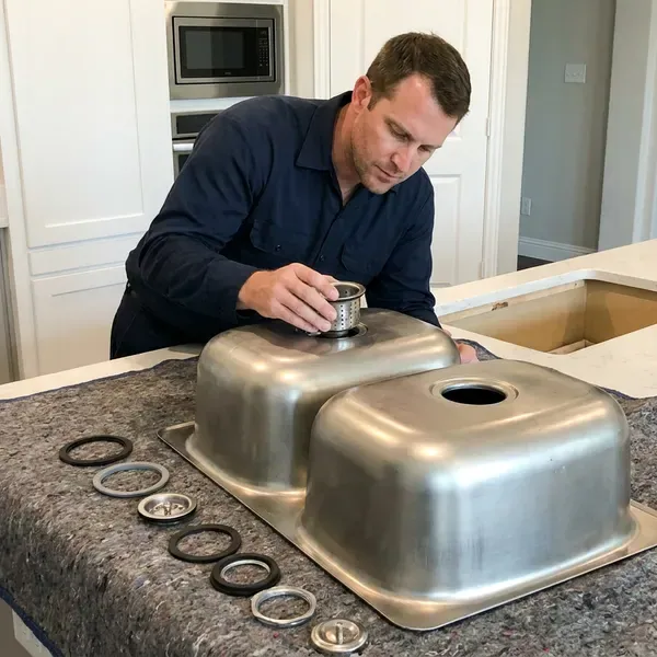 Local kitchen sink installation by GLV Plumbing, Danbury, CT