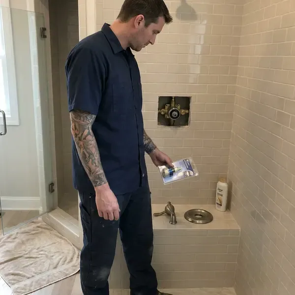 GLV Plumbing technician providing shower repair in Bristol, CT