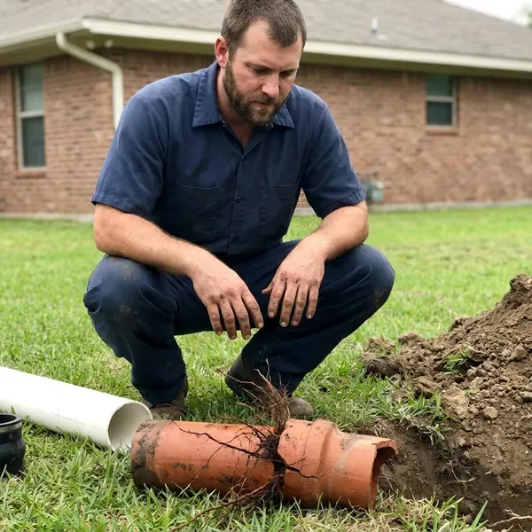 GLV Plumbing technician providing underground pipe repair in Bridgeport, CT