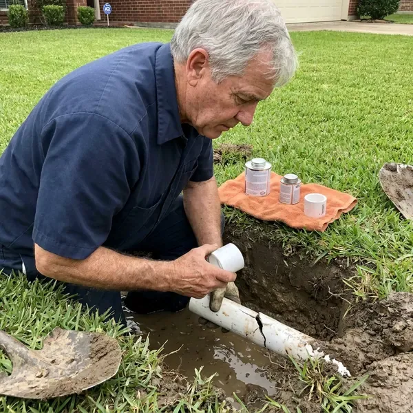 GLV Plumbing technician providing water line repair in Norwalk, CT