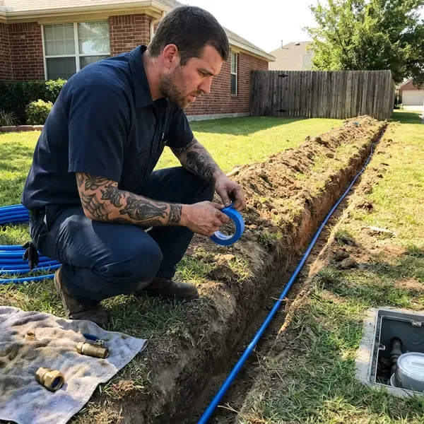 Local water line replacement by GLV Plumbing, Bridgeport, CT